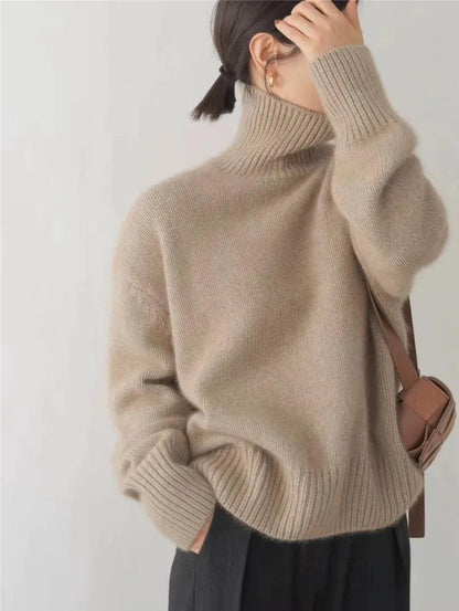 Mila - Damen Rollkragenpullover Oversized