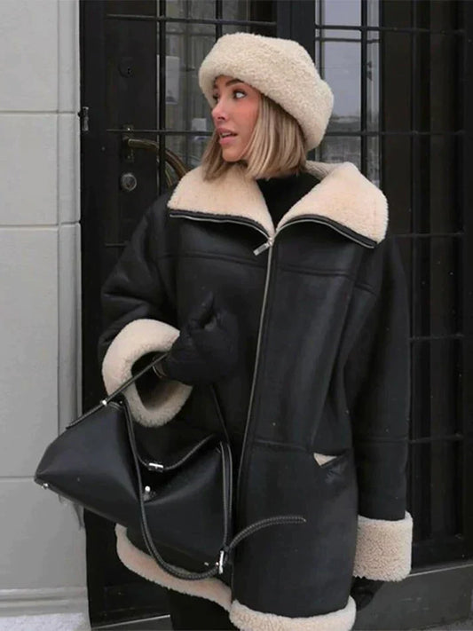 Alvara – Damen Winterjacke mit Teddyfutter