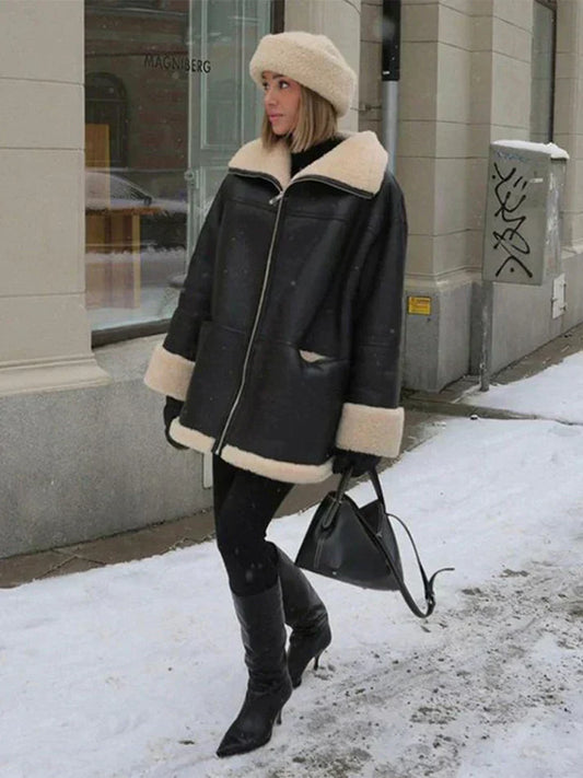 Alvara – Damen Winterjacke mit Teddyfutter