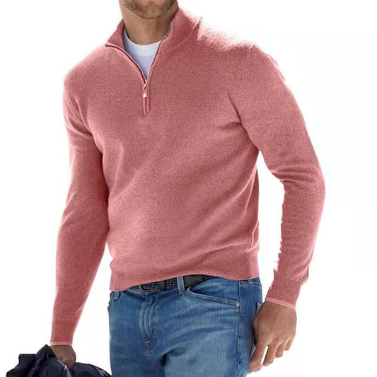Felix – Herrenpullover mit halbem Reißverschluss