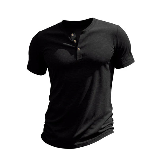 Marc - Herren T-Shirt mit Knopfleiste