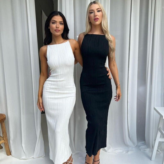 Liora – Damen Midikleid ärmellos mit figurbetontem Schnitt