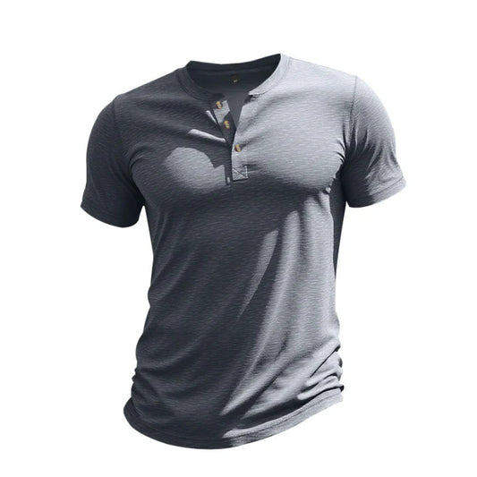 Marc - Herren T-Shirt mit Knopfleiste