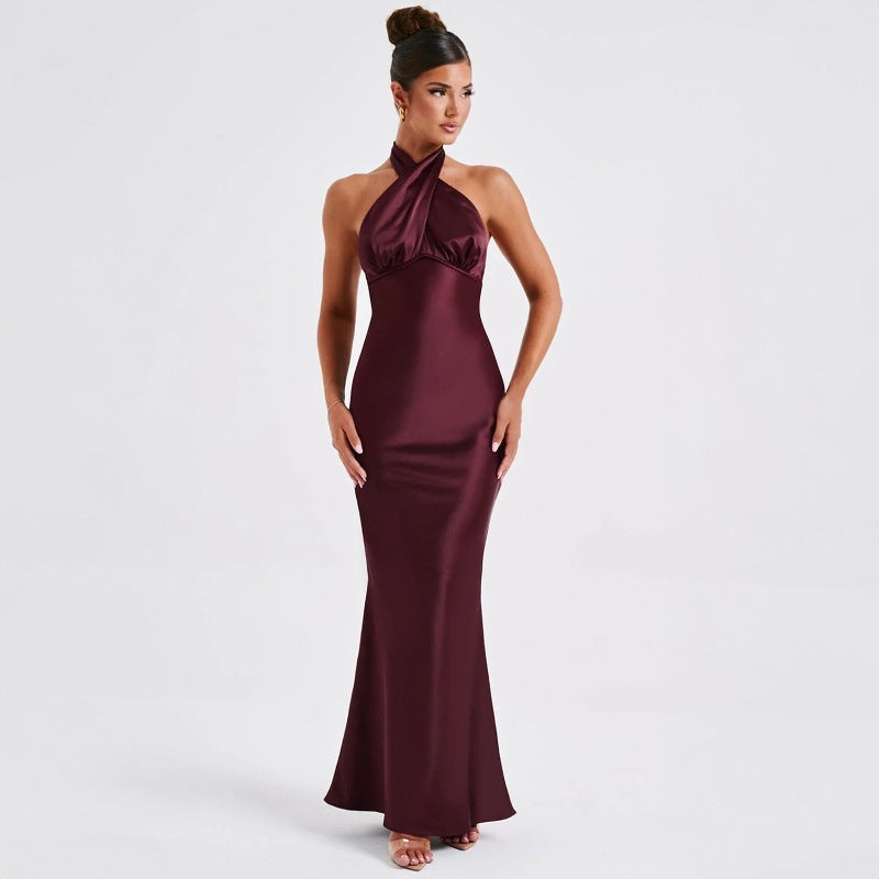 Helena - Maxi vestido invitada boda halter