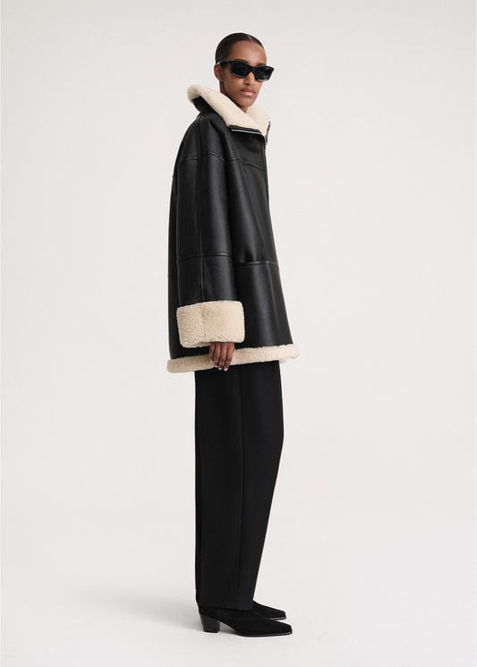Amelie – Oversize Winterjacke mit Fellimitat