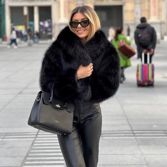 Amelie – Kuschelige Kunstfelljacke Damen