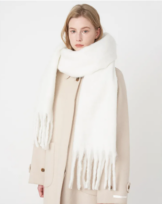Elena – Oversize-Winterschal mit Fransen für Damen
