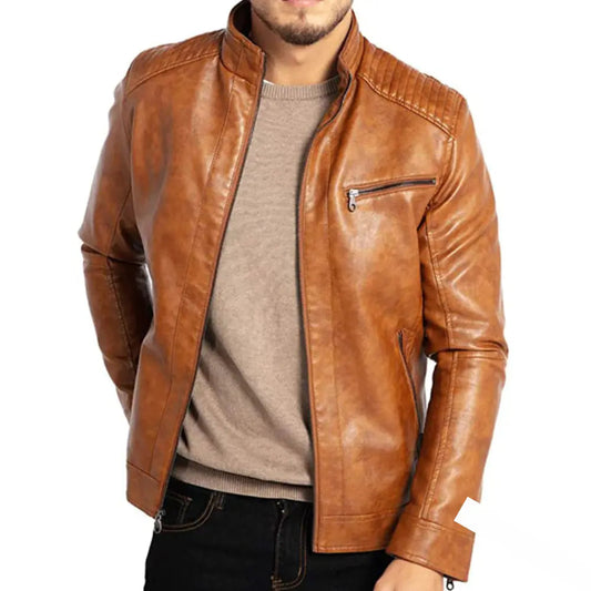 Leo – Klassische Biker Lederjacke Herren