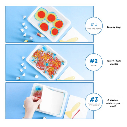 ColoraFlow | Creative Water Marbling Kit for Kids and Adults