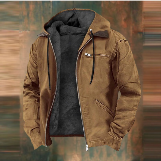 Lenn – Herren Übergangsjacke mit Kapuze und Fleecefutter