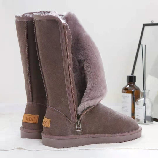 Holly – Cozy Fleece-Lined Winter Zip Boots for Women