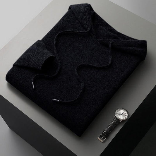 Michael - Herren Kaschmirpullover mit Kapuze