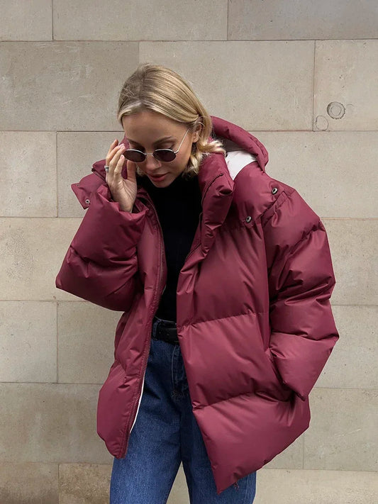 Lissandra – Oversize Daunenjacke mit Kapuze