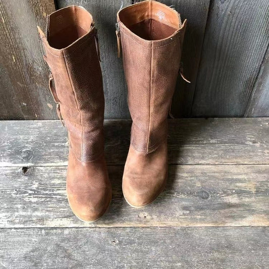 Riley – Vintage Cowgirl Boots im Western-Stil mit Zipper-Details