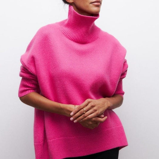 Clara – Damen Kaschmir-Rollkragenpullover im Oversize-Look