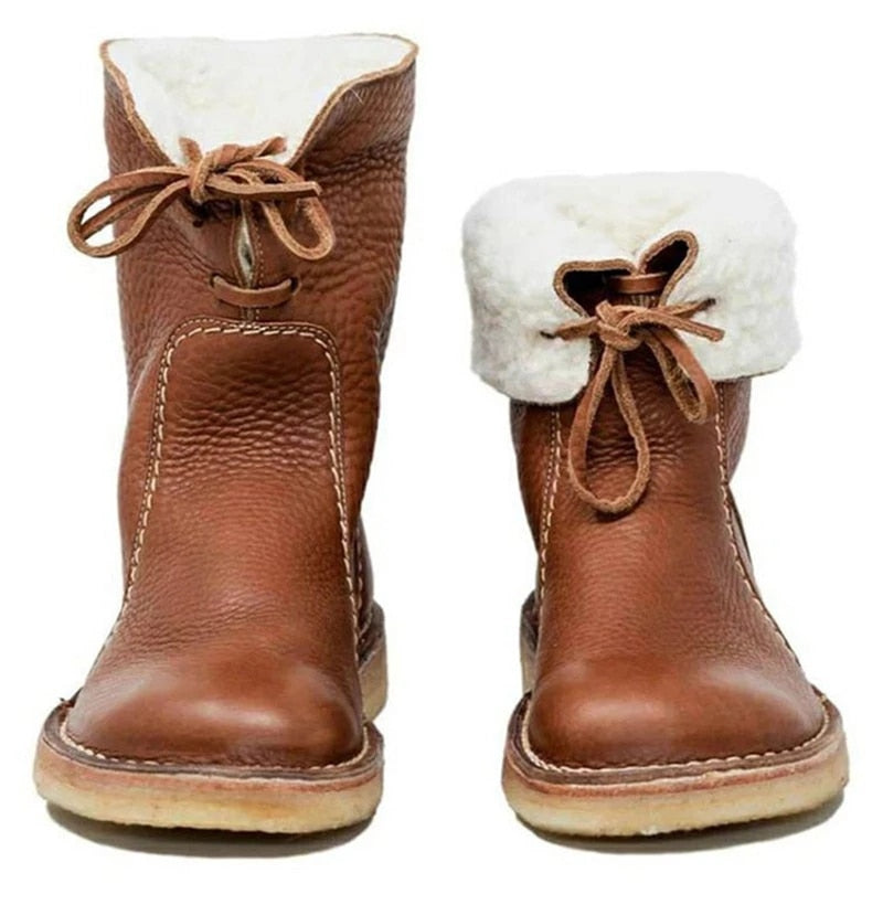 Sofia – Gefütterte Leder-Winterstiefel Damen