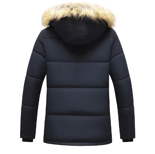 Noah – Gefütterte Winterjacke mit Fellkapuze Herren