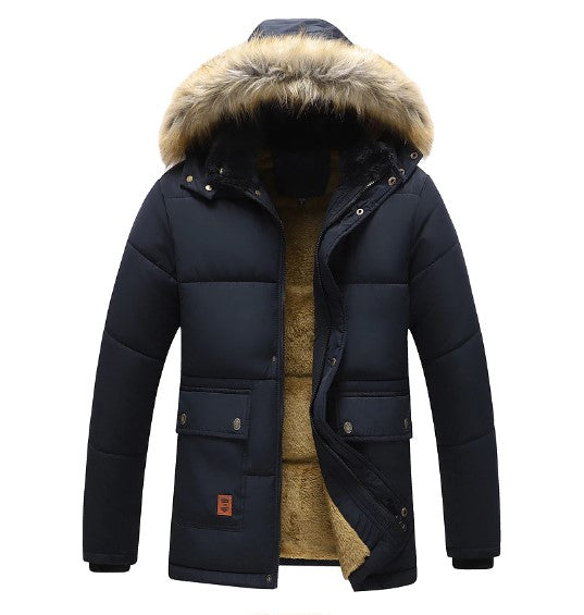Noah – Gefütterte Winterjacke mit Fellkapuze Herren