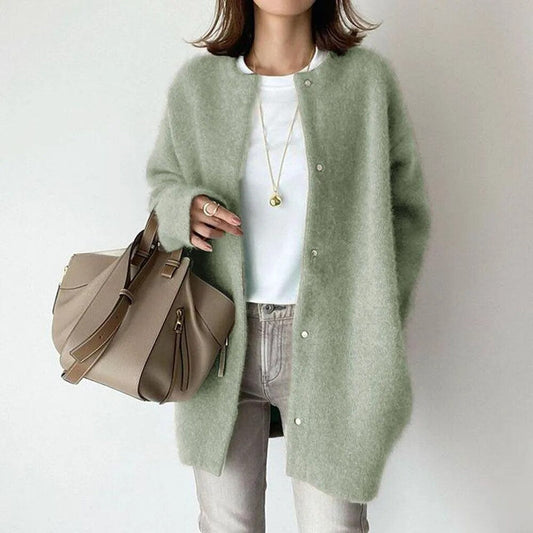 Noelle – Damen Cardigan mit Oversize-Schnitt und Knopfverschluss