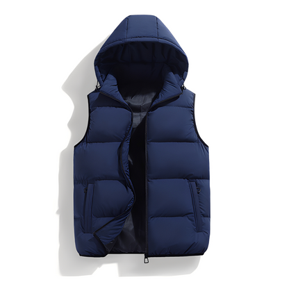 Logan – Hooded Quilted Puffer Vest for Men