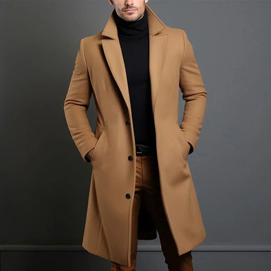 Leon – Herren Mantel mit elegantem Schnitt und Reverskragen