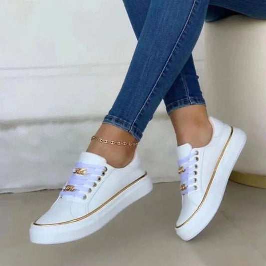 Kate – Modische Sneaker mit goldenen Akzenten