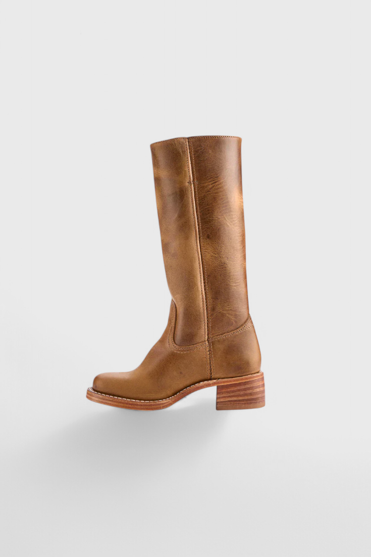 Mila – Sleek Mid-Calf Leather Riding Boots for Women