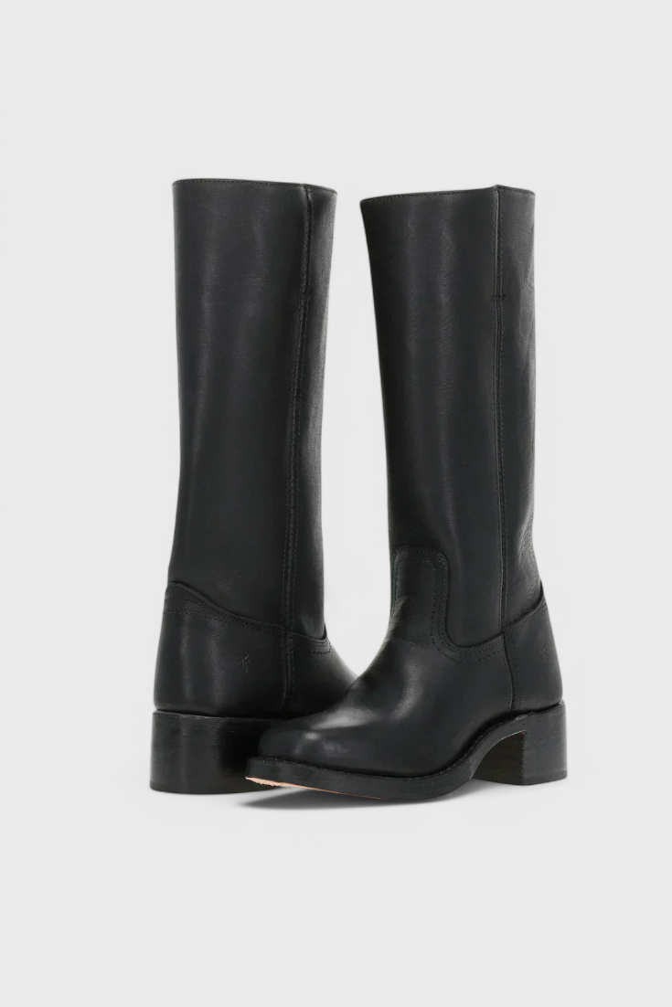 Mila – Sleek Mid-Calf Leather Riding Boots for Women