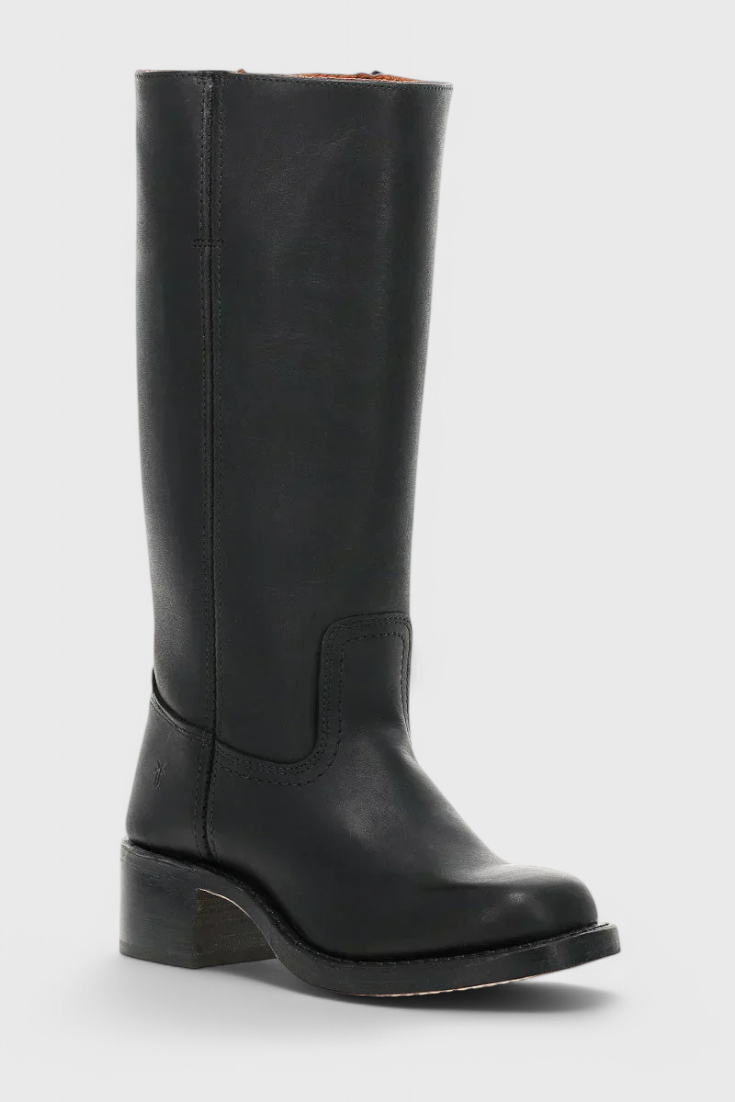 Mila – Sleek Mid-Calf Leather Riding Boots for Women