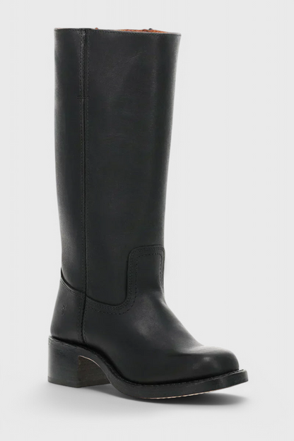 Mila – Sleek Mid-Calf Leather Riding Boots for Women