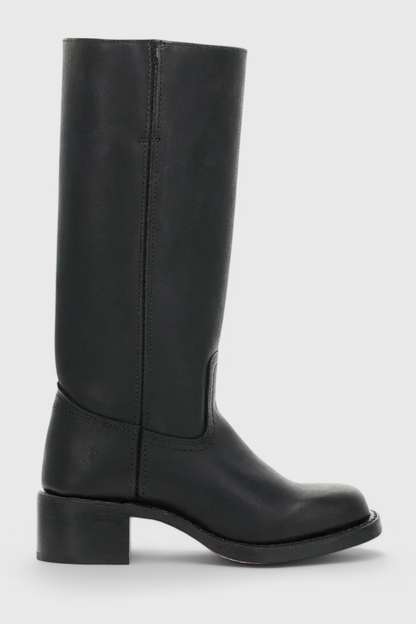 Mila – Sleek Mid-Calf Leather Riding Boots for Women