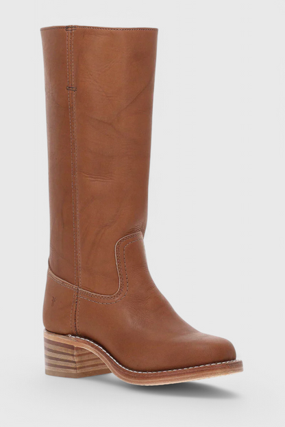 Mila – Sleek Mid-Calf Leather Riding Boots for Women