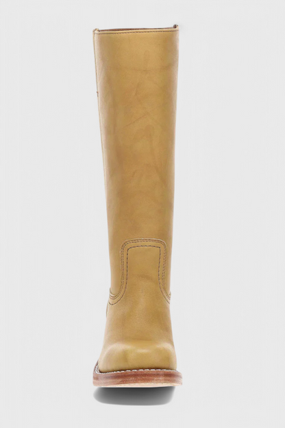 Mila – Sleek Mid-Calf Leather Riding Boots for Women