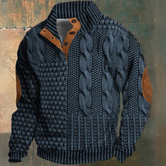 Noah – Grobstrickpullover mit Knopfleiste Herren