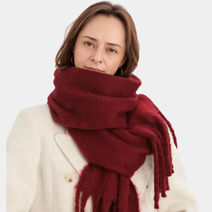 Valeria – Oversize-Winterschal mit Fransen für Damen