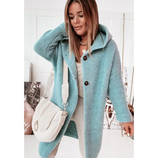 Lia – Damen Strick-Cardigan mit Kapuze