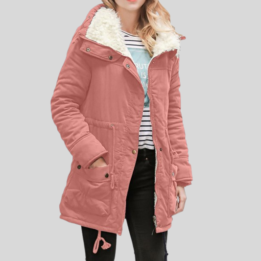 Sophia – Damen Winterjacke mit Fellfutter und Kapuze
