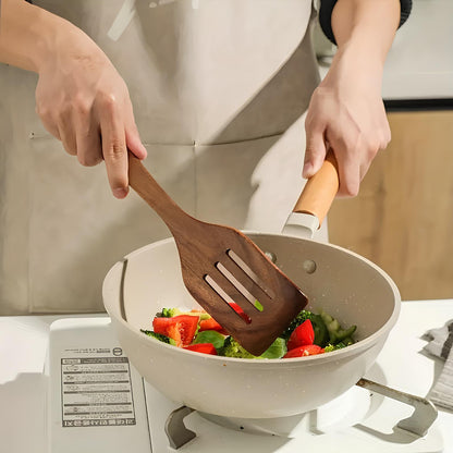 Wooden Utensil Set with Ergonomic Handles