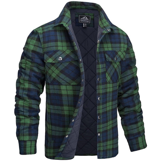 Finn - Herren Flanellhemd mit Fleece-Futter und Karomuster