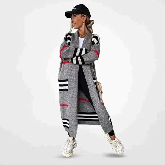 Luna – Damen Strickjacke gestreift