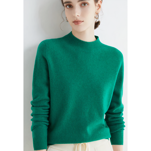 Emilia - Damen Pullover Rundhals Langarm weich