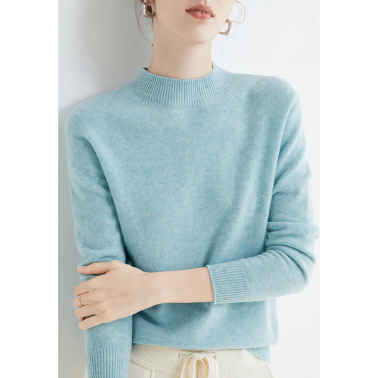 Emilia - Damen Pullover Rundhals Langarm weich