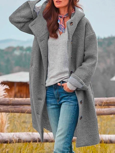 Hanna – Langer Wollmantel Damen