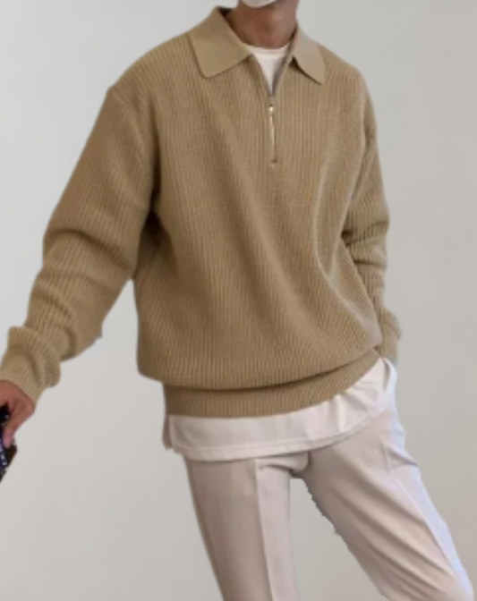 Finn – Strickpullover mit Reißverschluss Herren