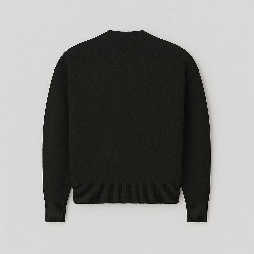 Adriana – Women's knit sweater with heart intarsia and round neckline