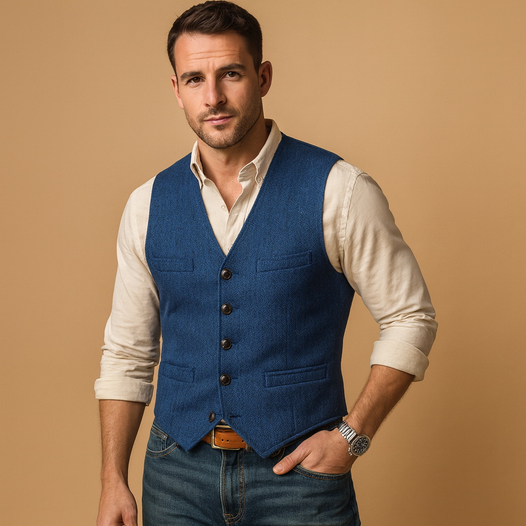 James – Classic men's vest in a modern vintage style