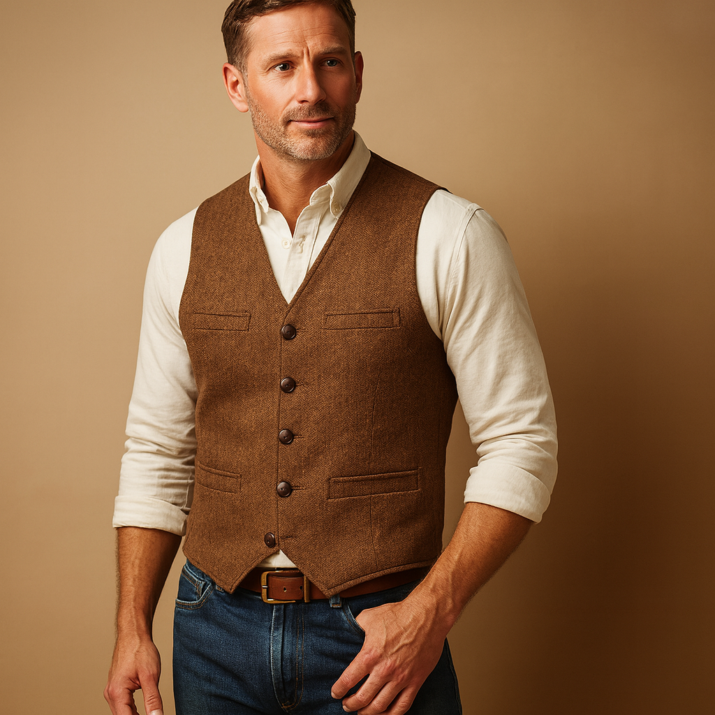 James – Classic men's vest in a modern vintage style