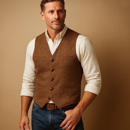 James – Classic men's vest in a modern vintage style
