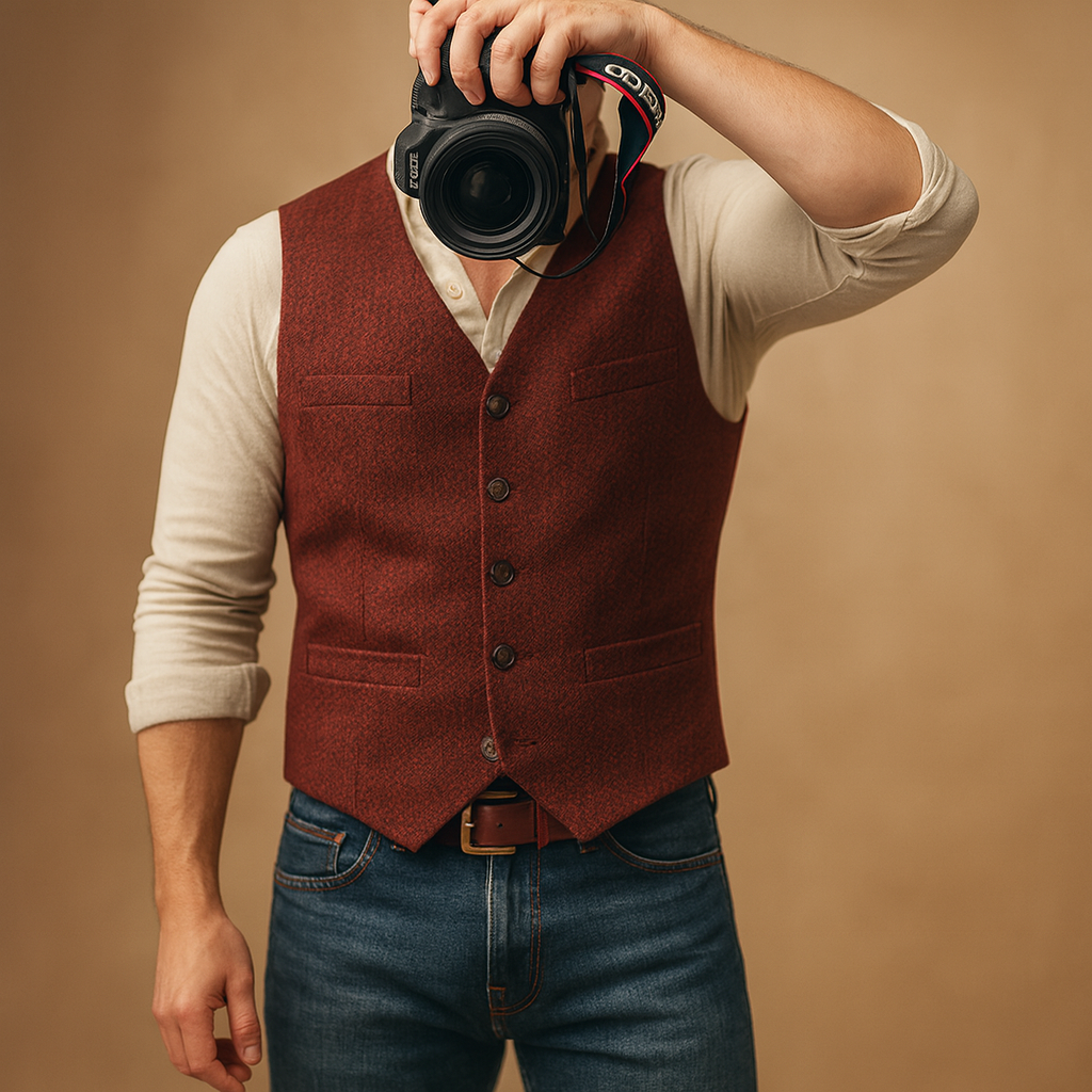 James – Classic men's vest in a modern vintage style