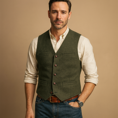 James – Classic men's vest in a modern vintage style